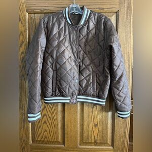 EditHER Quilted Brown Ladies Throwback Style Jacket - size L